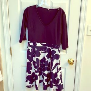Navy floral dress